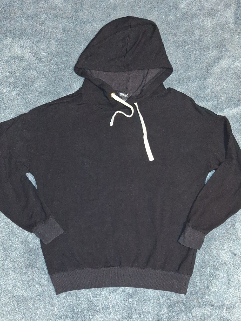Buffalo David Bitton Men's Black Hooded Sweater - Classic Pullover Hoodie